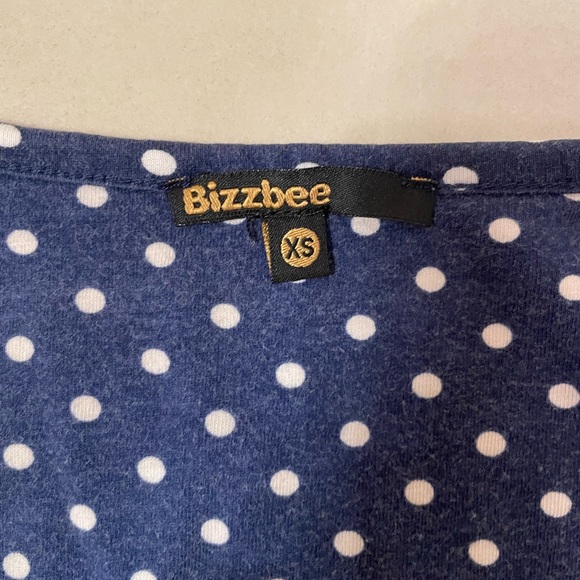 Blue with white polka dots dress - Picture 2 of 4